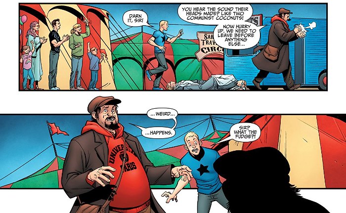 Extrait du du comics « A&A : Les Aventures de Archer et Armstrong »