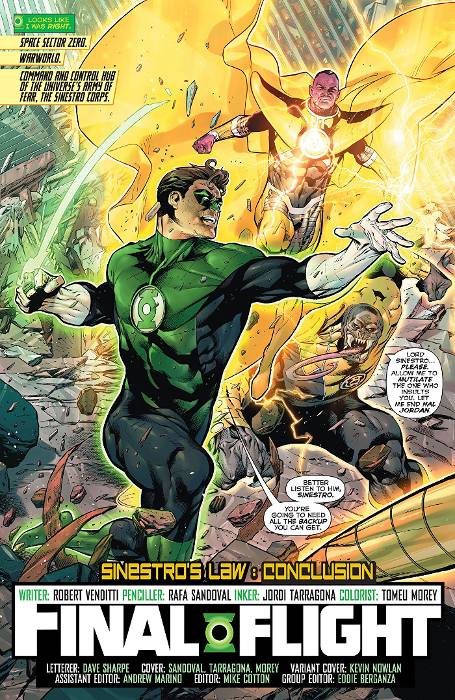 Extrait du comics Green Lantern Rebirth tome 1 
