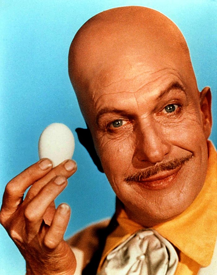 personnages de comics en forme d'oeuf Egghead Batman sixties